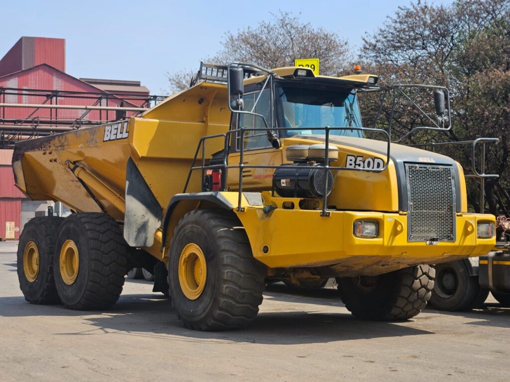 Bell B50D articulated dump truck providing reliable earthmoving, mining and construction services with Plant Pro's professional heavy equipment fleet in South Africa.